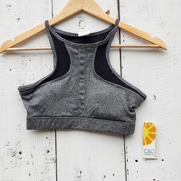 C&C California Grey and Black Athletic Sports Bra Legging Set Sz S NEW - Picture 8 of 14